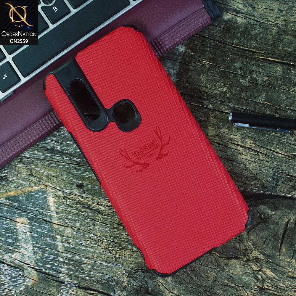Infinix S5 Pro Cover - Red - New Dot Texture PU Leather Soft Case
