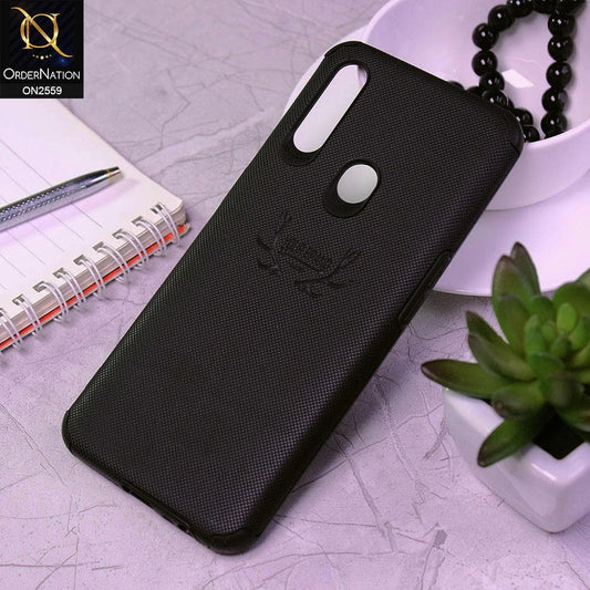 Oppo A8 Cover - Black - New Dot Texture PU Leather Soft Case