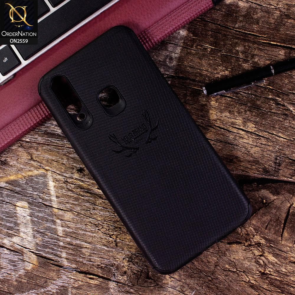 Vivo Y15 - Black - New Dot Texture PU Leather Soft Case