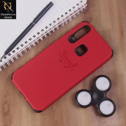 Vivo Y17 - Red - New Dot Texture PU Leather Soft Case
