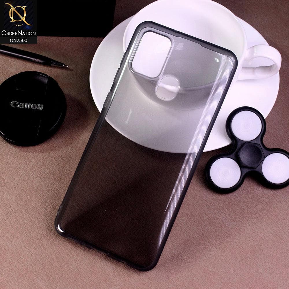 Samsung Galaxy A21s - Black - Assorted Candy Color Transparent Soft Case