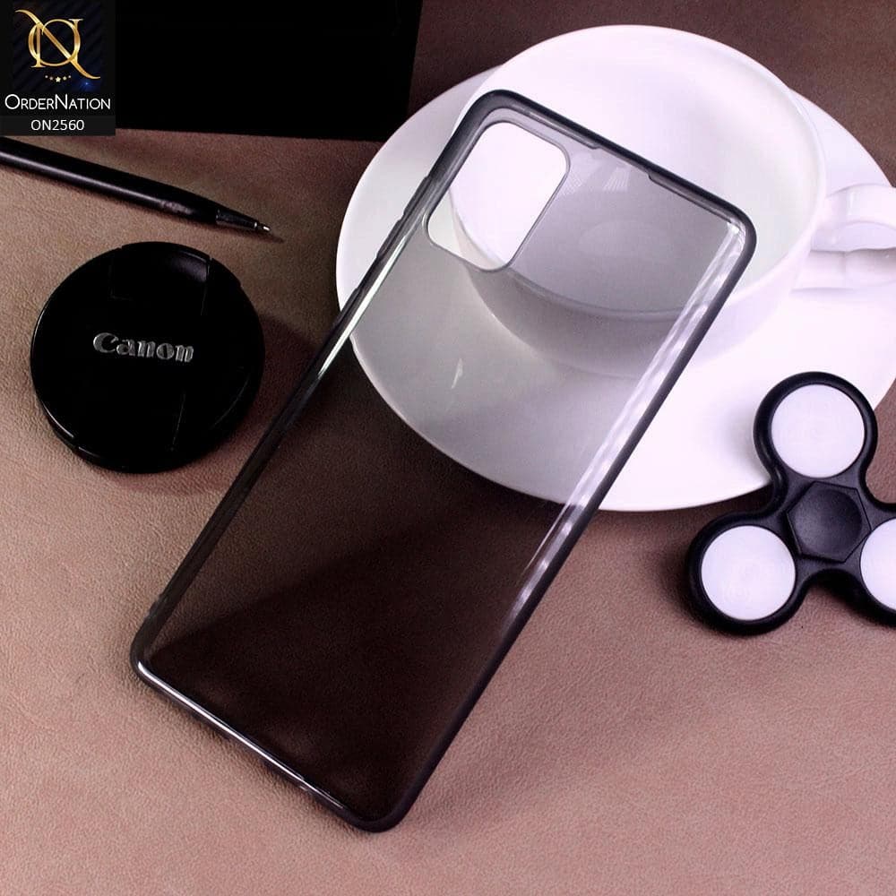 Oppo A92 - Black - Assorted Candy Color Transparent Soft Case