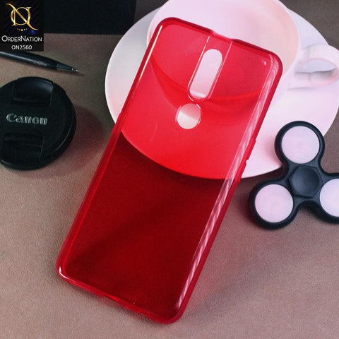 Oppo F11 Pro - Red - Assorted Candy Color Transparent Soft Case