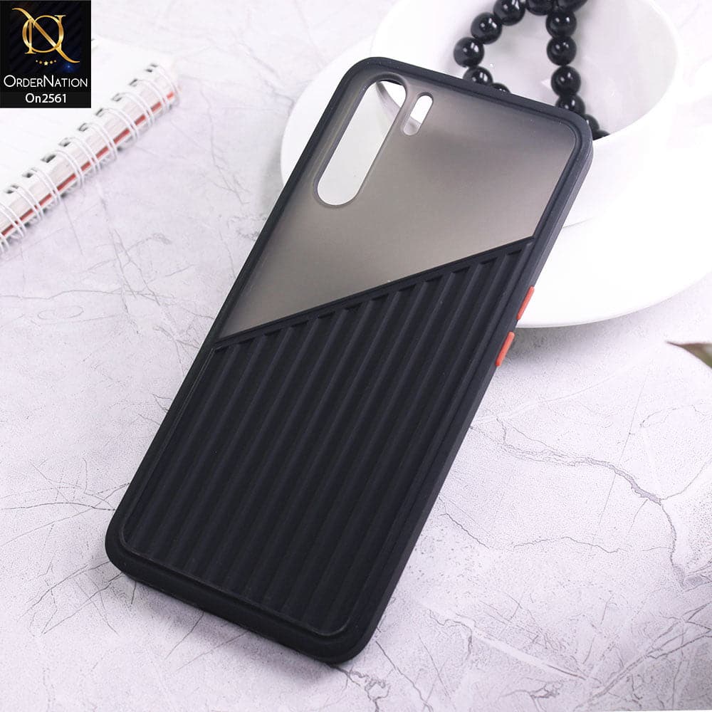 Oppo A91 - Black - New Half And Half Pattern Soft Case