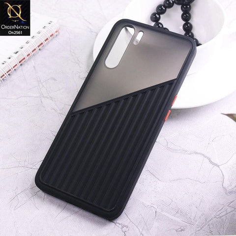 Oppo Reno 3 - Black - New Half And Half Pattern Soft Case