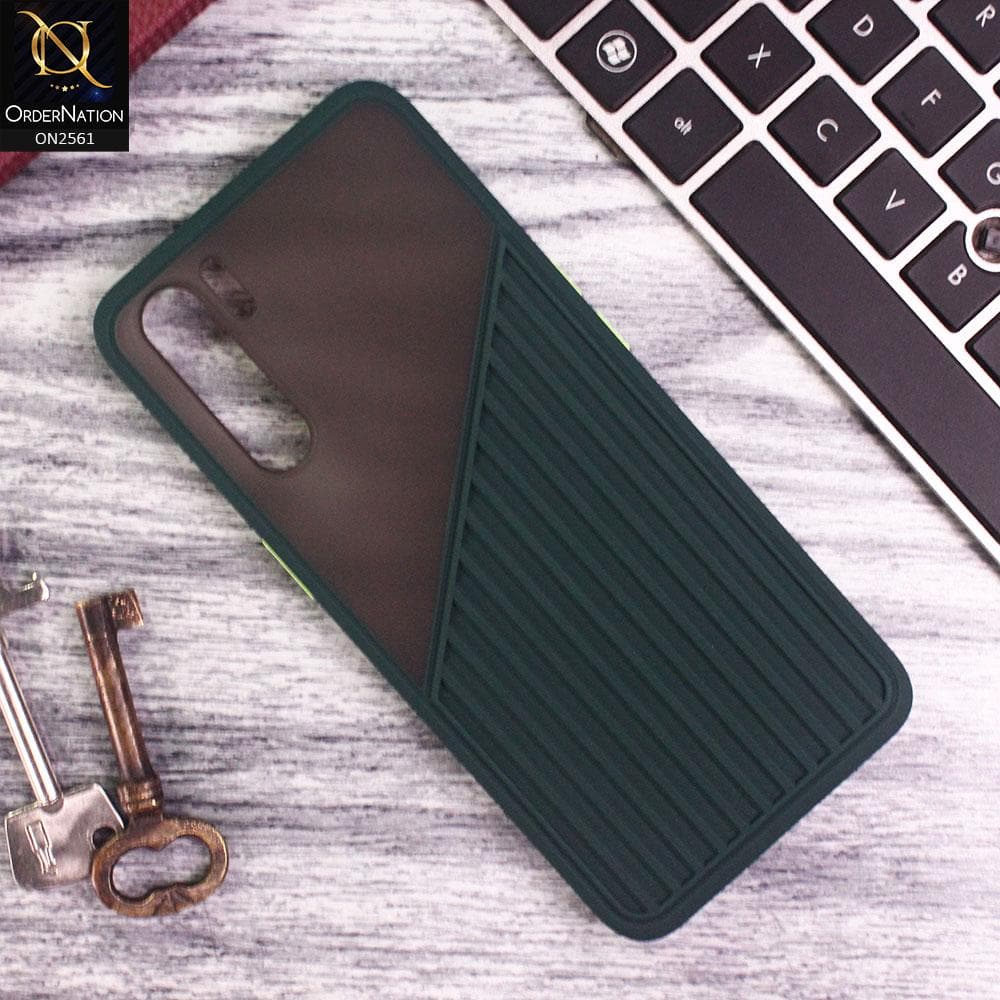 Oppo Reno 3 - Green - New Half And Half Pattern Soft Case
