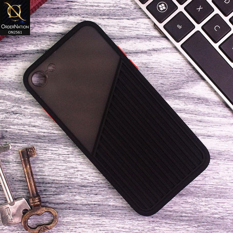 iPhone 8 / 7 - Black - New Half And Half Pattern Soft Case