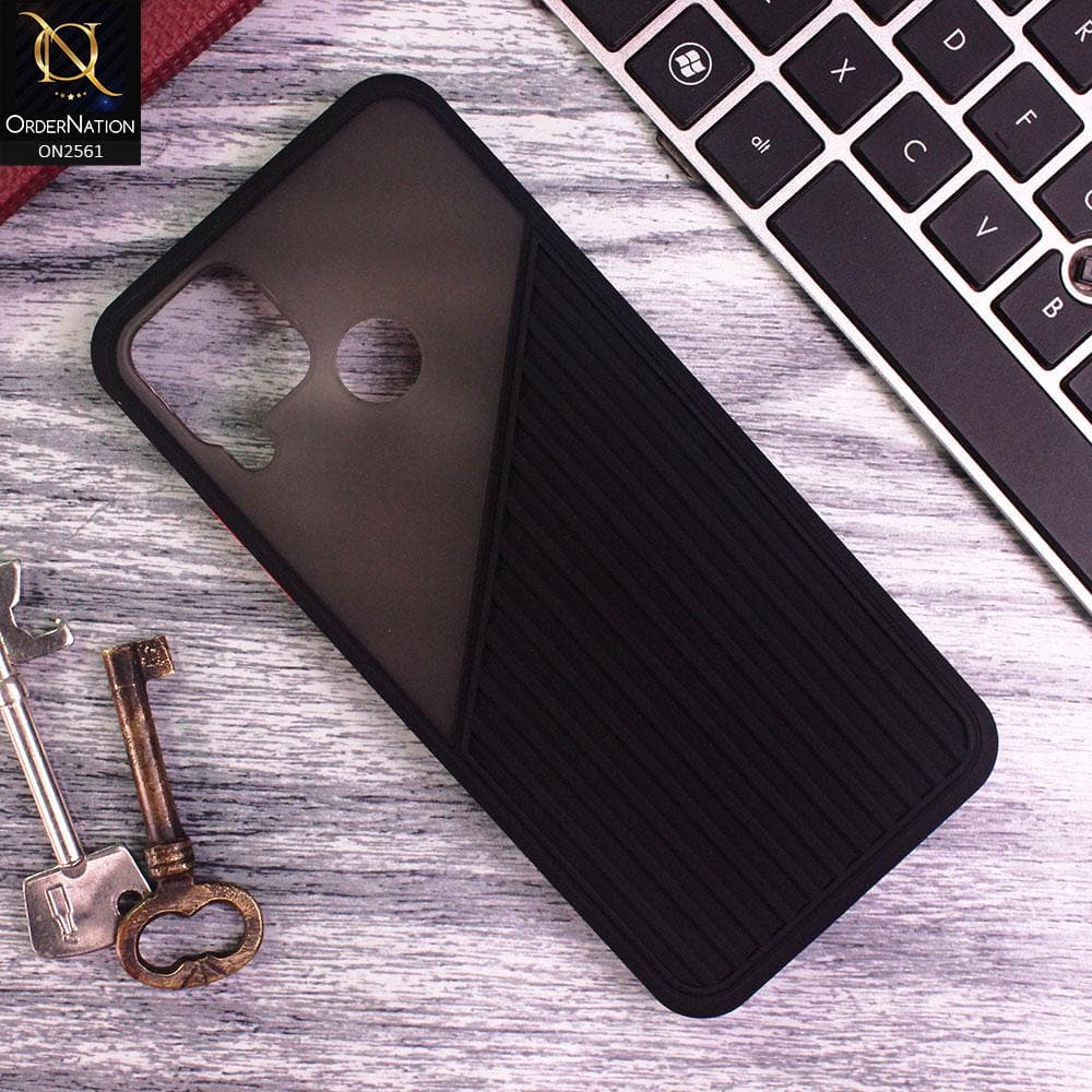 Realme C15 - Black - New Half And Half Pattern Soft Case
