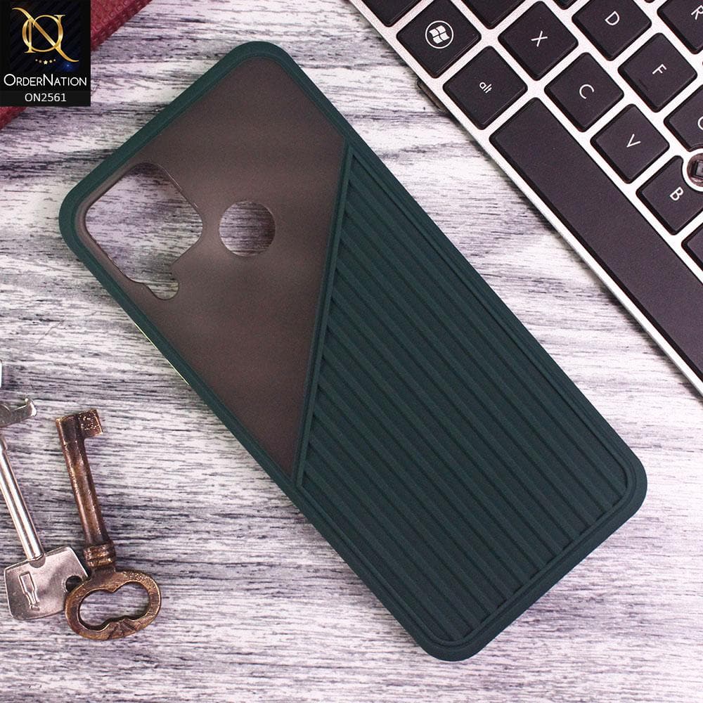 Realme C15 - Green - New Half And Half Pattern Soft Case