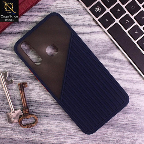 Vivo Y17 - Blue - New Half And Half Pattern Soft Case