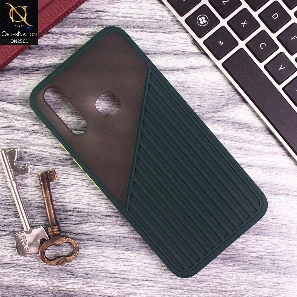 Vivo Y17 - Green - New Half And Half Pattern Soft Case