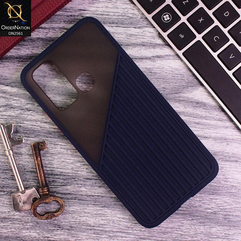 Vivo Y30 - Blue - New Half And Half Pattern Soft Case