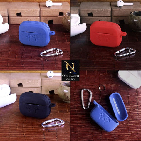 Apple Airpods Pro Cover - Red - Stylish Shockproof Portable Silicone Protective Case