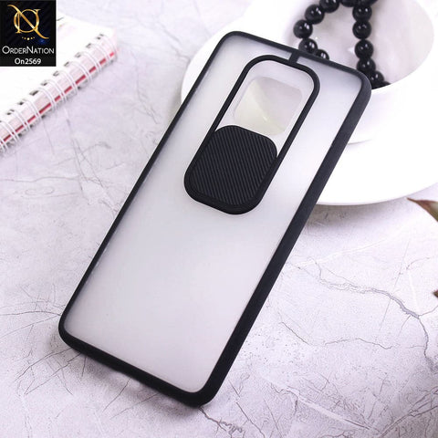 Huawei Mate 20 Pro Cover - Black - V2 - Translucent Matte Shockproof Camera Slide Protection Case