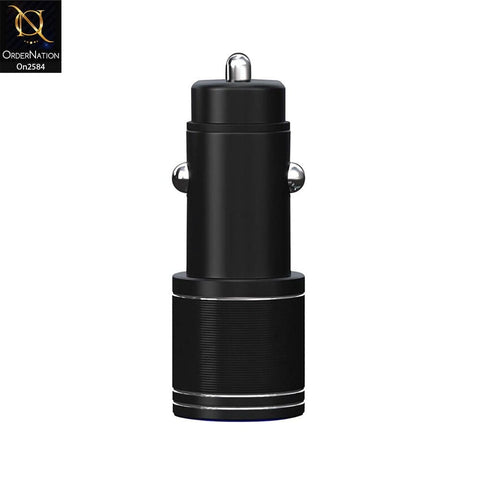 Black - Uffens C11 Qualcomm Quick Car Charger 3.0 Usb & Type C