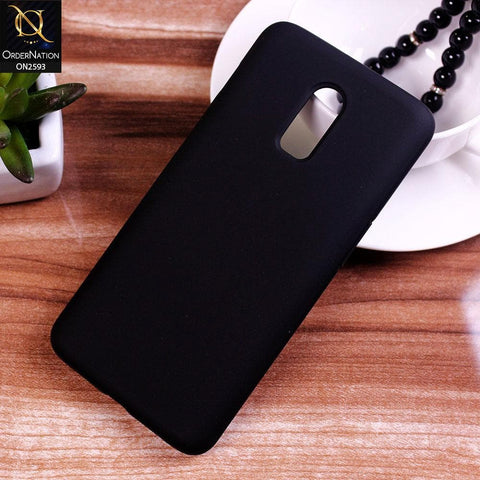 OnePlus 6T Cover - Black - HQ Silica Gel Silicon Shockproof Matte Soft Case