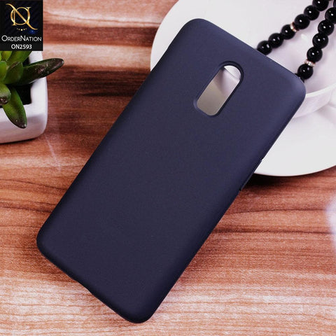 OnePlus 6T Cover - Midnight Blue - HQ Silica Gel Silicon Shockproof Matte Soft Case