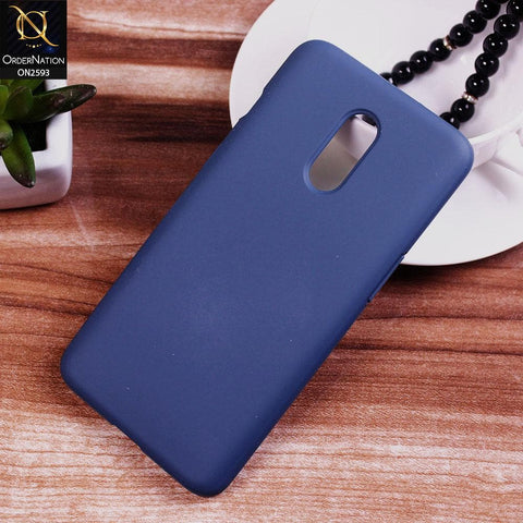 OnePlus 7 Cover - Blue - HQ Silica Gel Silicon Shockproof Matte Soft Case