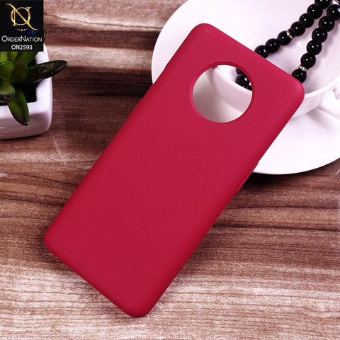 OnePlus 7T Cover - Magenta - HQ Silica Gel Silicon Shockproof Matte Soft Case