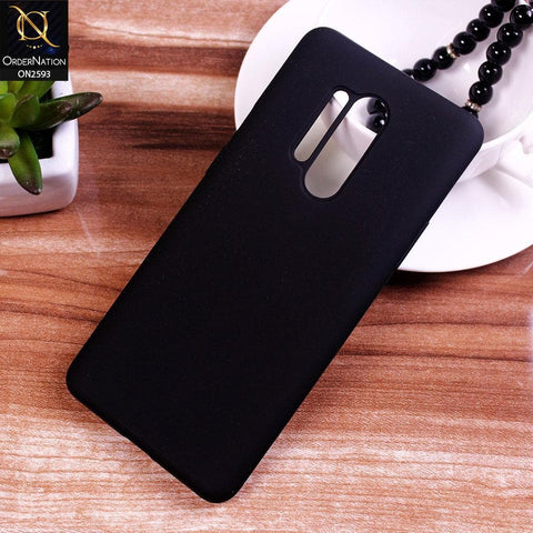OnePlus 8 Pro Cover - Black - HQ Silica Gel Silicon Shockproof Matte Soft Case