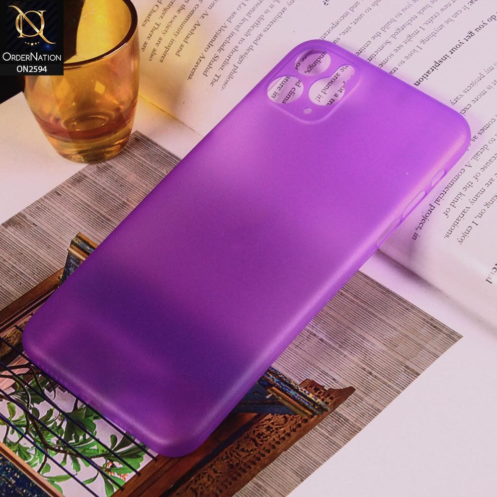 iPhone 11 Pro Max Cover - Purple - Candy Color Soft Shell Case