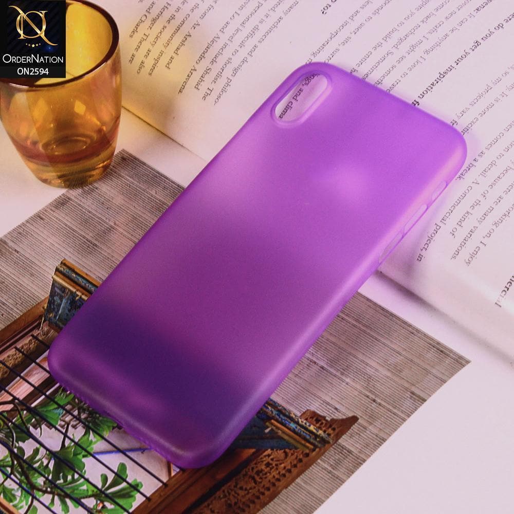 iPhone XS Max Cover - Purple - Candy Color Soft Shell Case