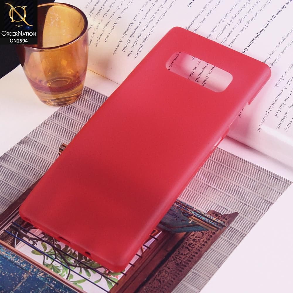 Samsung Galaxy Note 8 Cover - Red - Cool Icing Candy Color Soft Shell Case