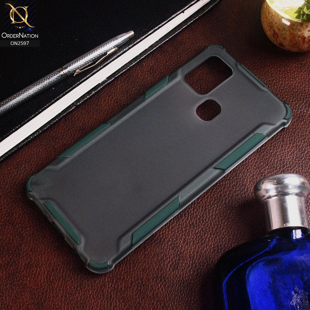 Samsung Galaxy A21s Cover - Green - New Style Hybrid Soft Bumper Shell Case
