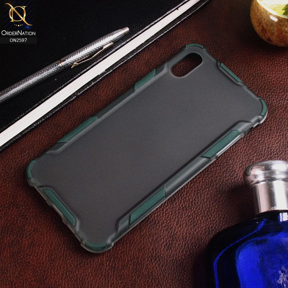 iPhone XR Cover - Green - New Style Hybrid Soft Bumper Shell Case