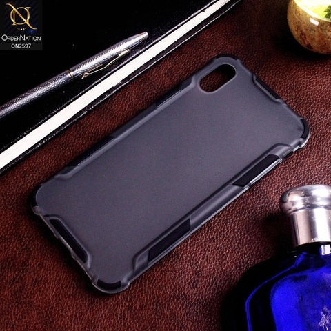 iPhone XS Max Cover - Black - New Style Hybrid Soft Bumper Shell Case
