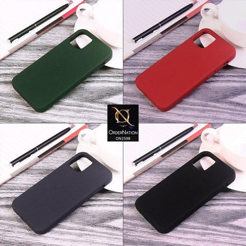 iPhone 12 Pro Cover - Cobalt Blue - HQ Silica Gel Silicon Shockproof Matte Soft Case