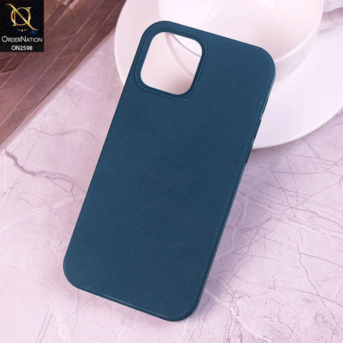 iPhone 12 Pro Cover - Agean Blue - HQ Silica Gel Silicon Shockproof Matte Soft Case