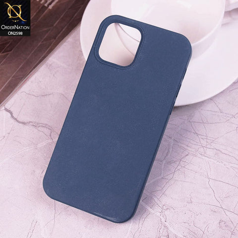 iPhone 12 Cover - Cobalt Blue - HQ Silica Gel Silicon Shockproof Matte Soft Case