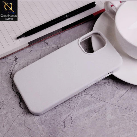 iPhone 12 Pro Cover - White - HQ Silica Gel Shockproof Matte Soft Silicone Case
