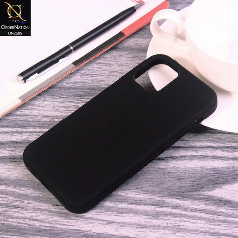 iPhone 12 Mini Cover - Black - HQ Silica Gel Shockproof Matte Soft Silicone Case