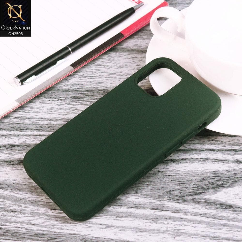 iPhone 13 Pro Cover - Green - HQ Silica Gel Shockproof Matte Soft Silicone Case