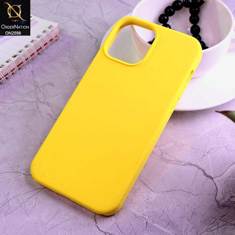 iPhone 12 Pro Max Cover - Yellow - HQ Silica Gel Shockproof Matte Soft Silicone Case