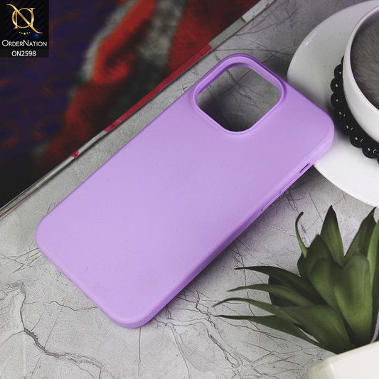 iPhone 14 Pro Max Cover - Lavendor - HQ Silica Gel Shockproof Matte Soft Silicone Case