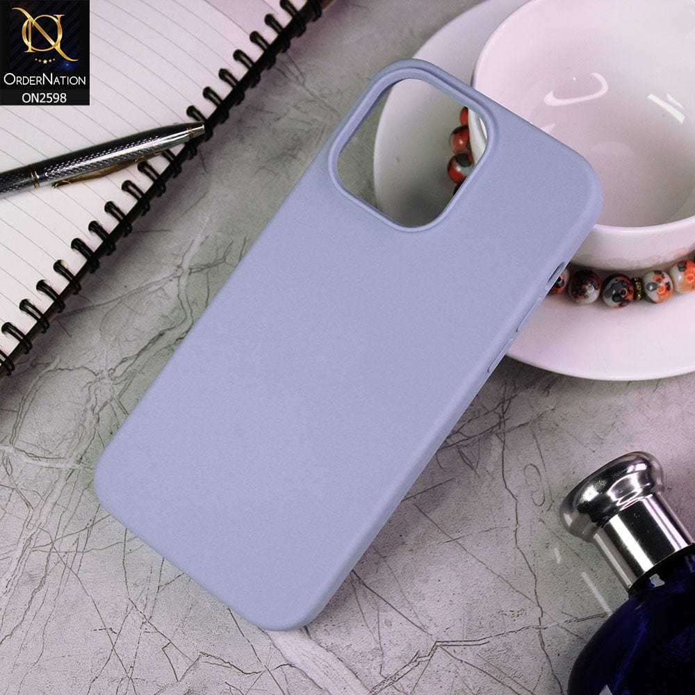 iPhone 14 Pro Max Cover - Light Blue - HQ Silica Gel Shockproof Matte Soft Silicone Case