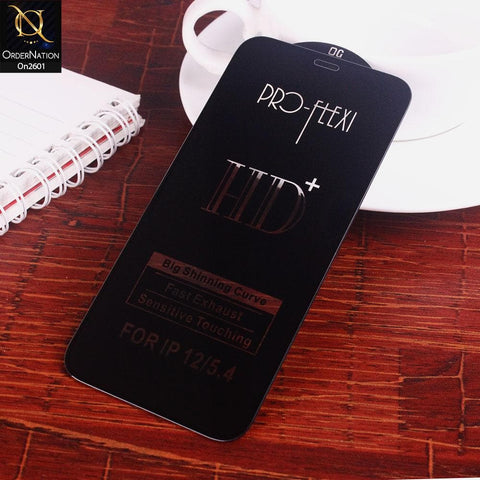 iPhone 12 Mini - Black - Hd Shinning Curved Sensitive Touch Fast Exhaust Screen Protector
