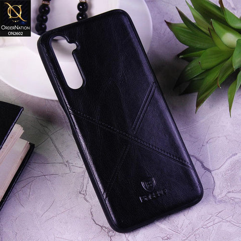Realme 6 Pro Cover - Black - New Style Basaus X-Cross Leather Soft Case
