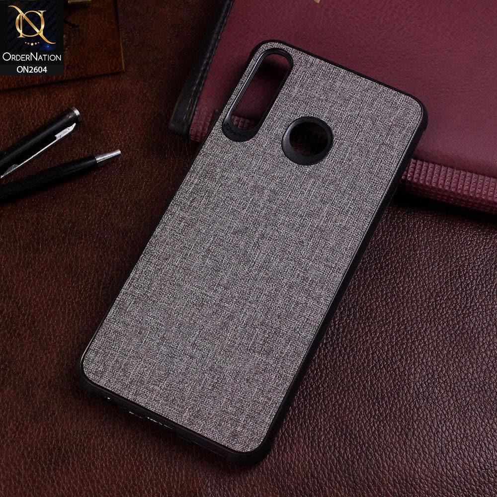 Tecno Camon 12 Air Cover - Gray - New Fabric Soft Silicone Logo Case