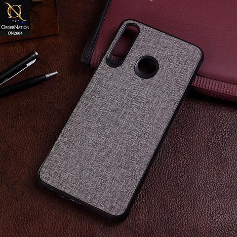 Tecno Camon 12 Air Cover - Gray - New Fabric Soft Silicone Logo Case