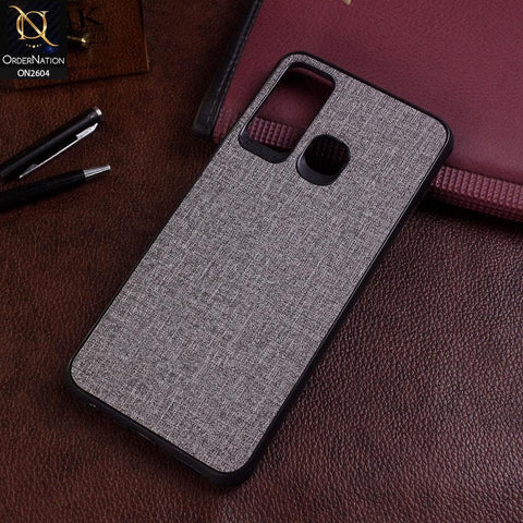 Tecno Spark 5 Cover - Gray - New Fabric Soft Silicone Logo Case