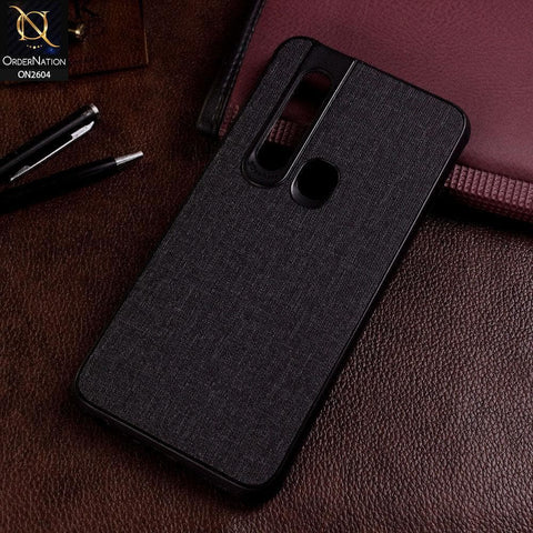 Tecno Camon 15 Premier Cover - Black - New Fabric Soft Silicone Logo Case