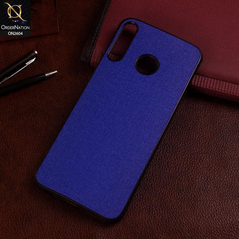 Tecno Camon 12 Cover - Blue - New Fabric Soft Silicone Logo Case