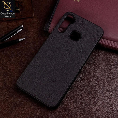Infinix S5 Cover - Black - New Fabric Soft Silicone Logo Case