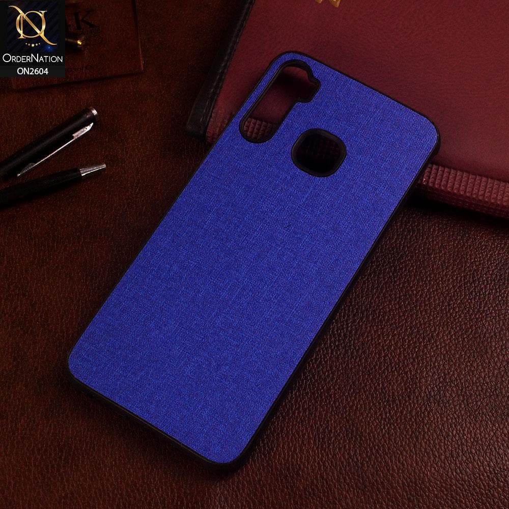 Infinix S5 Lite Cover - Blue - New Fabric Soft Silicone Logo Case