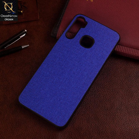 Infinix S5 Cover - Blue - New Fabric Soft Silicone Logo Case