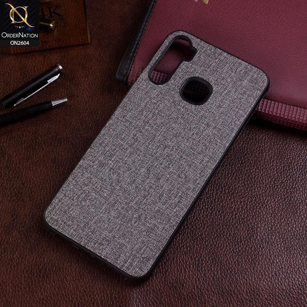 Infinix S5 Lite Cover - Gray - New Fabric Soft Silicone Logo Case
